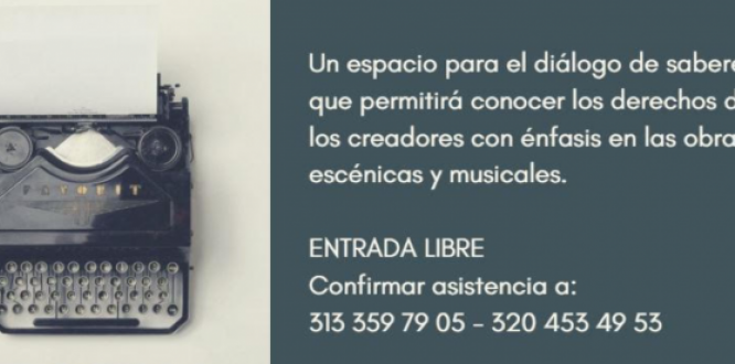 pieza gráfica evento derechos de autor