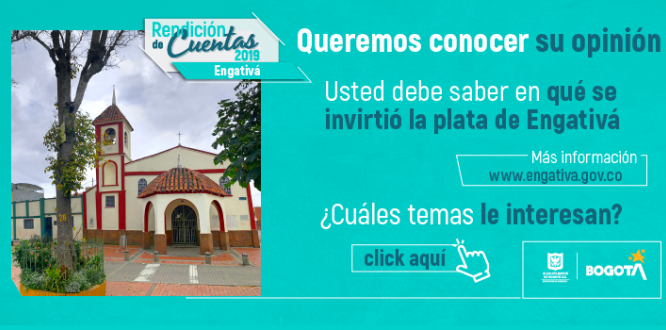 Queremos conocer su opinión Rendición de Cuentas Engativá 2019 